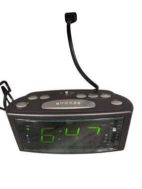 GE General Electric vintage digital dual alarm Am/FM clock Model #7-4853A tested